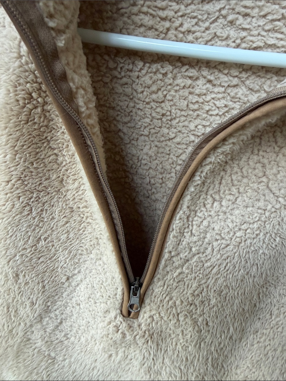 Staccato Beige Sherpa Half-Zip Turtleneck Pullover - Women’s Size S - Picture 3 of 5